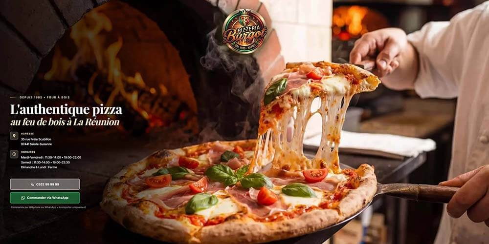 Site de démonstration Pizzeria Burgot — Reunex